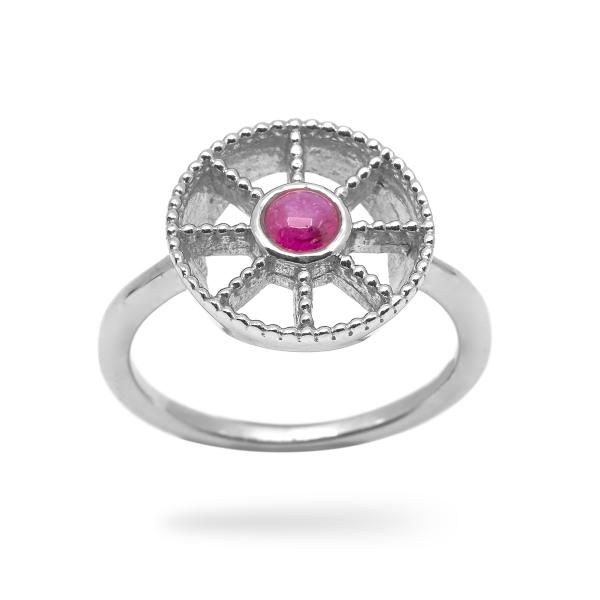 Bague rubis argent Zia